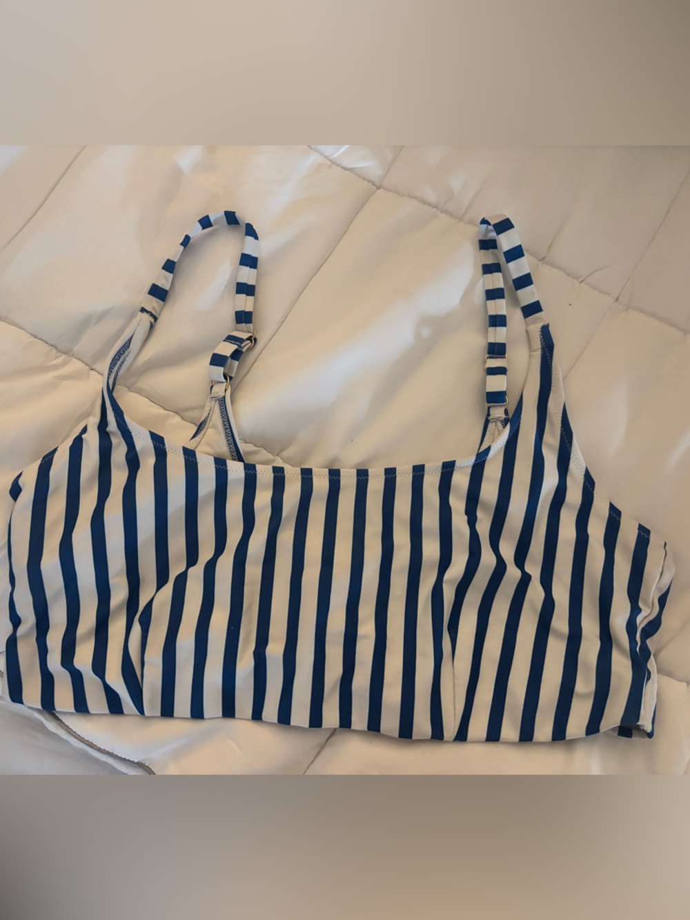 Old Navy Navy and White Striped Swim Bralette